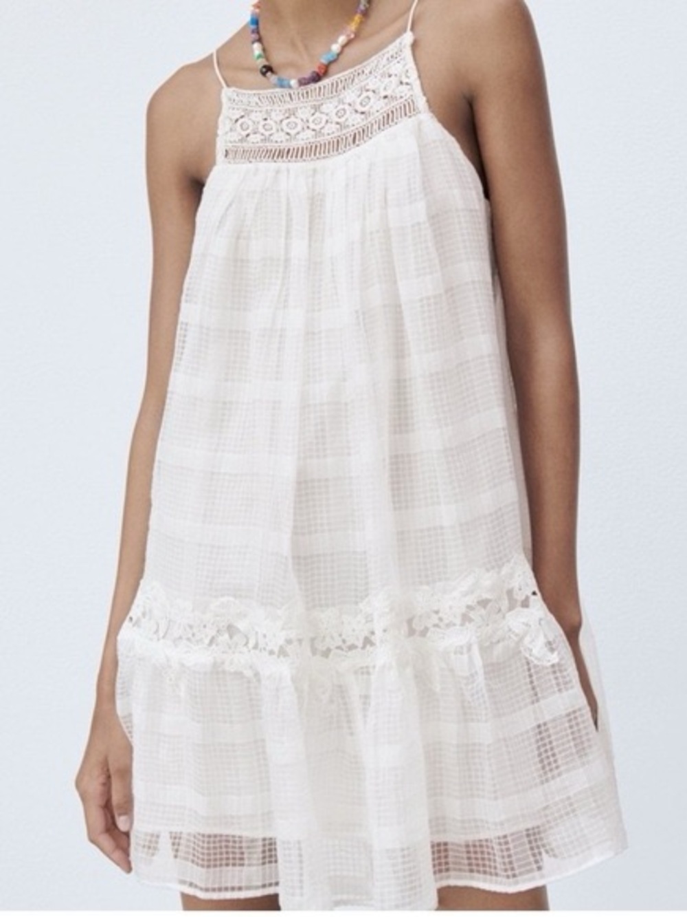 NWOT Zara Lace Halter Dress XS